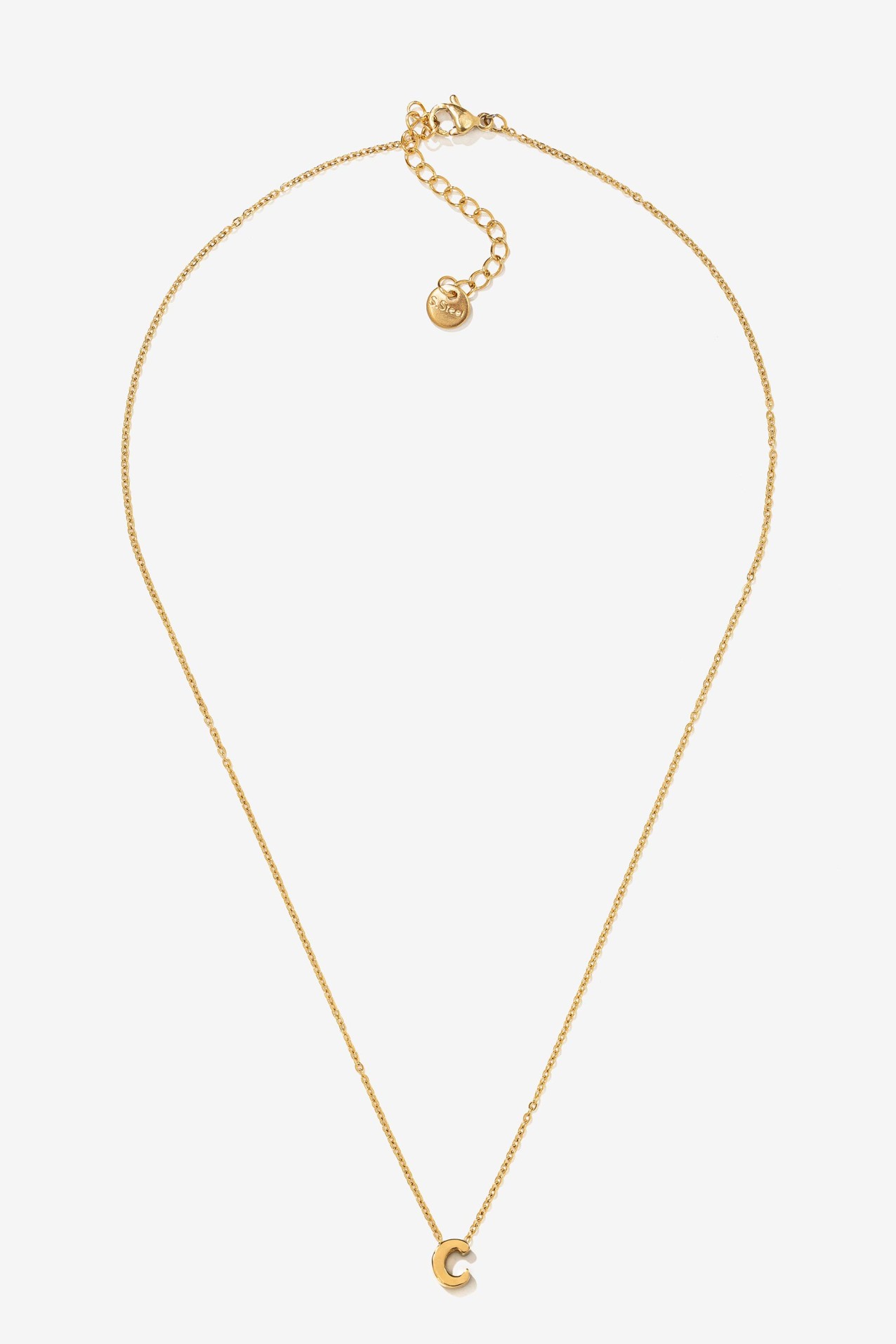 Colar com inicial Ao Inoxidvel