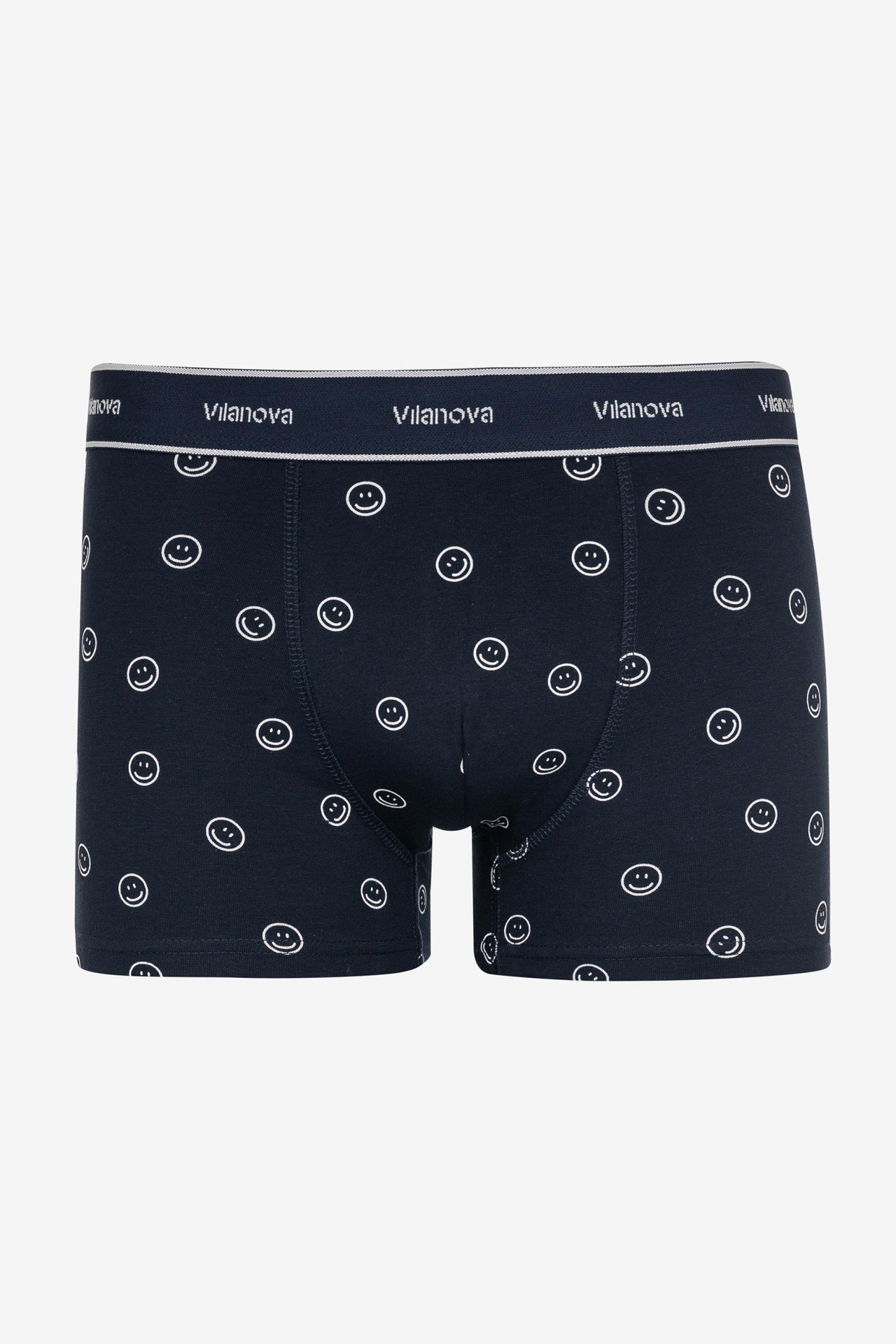 Boxer azul marinho com estampagem