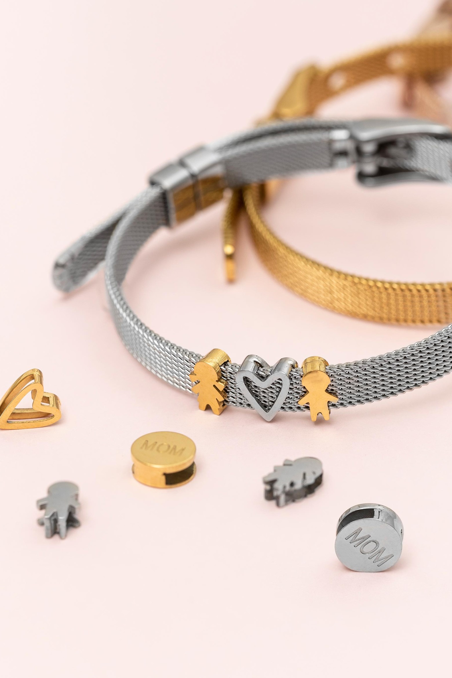 Charm nia de acero inoxidable