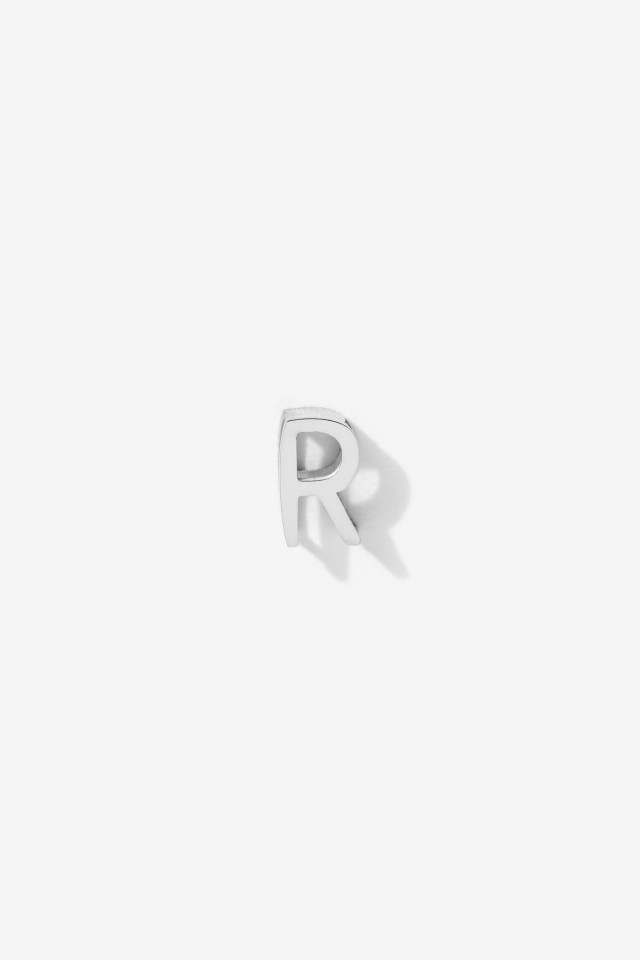 Charm Inicial Acero Inoxidable R