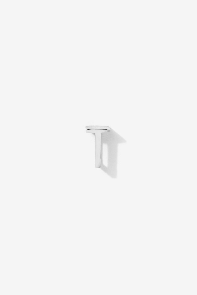 Charm Inicial Acero Inoxidable T