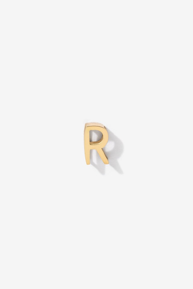 Charm Inicial Acero Inoxidable R