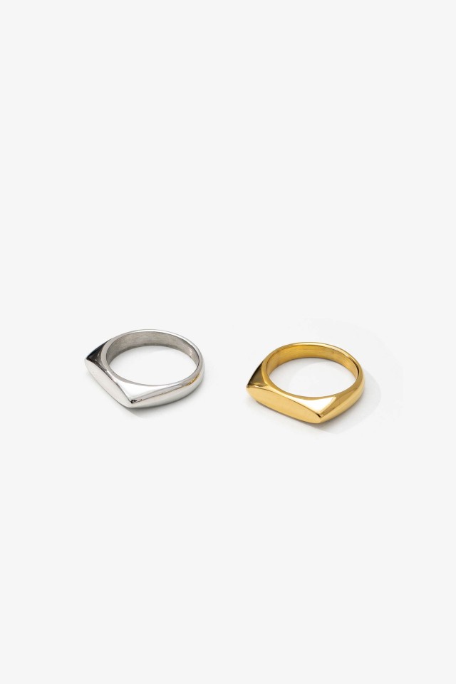 Pack of 2 Bicolor Stainless Steel Rings