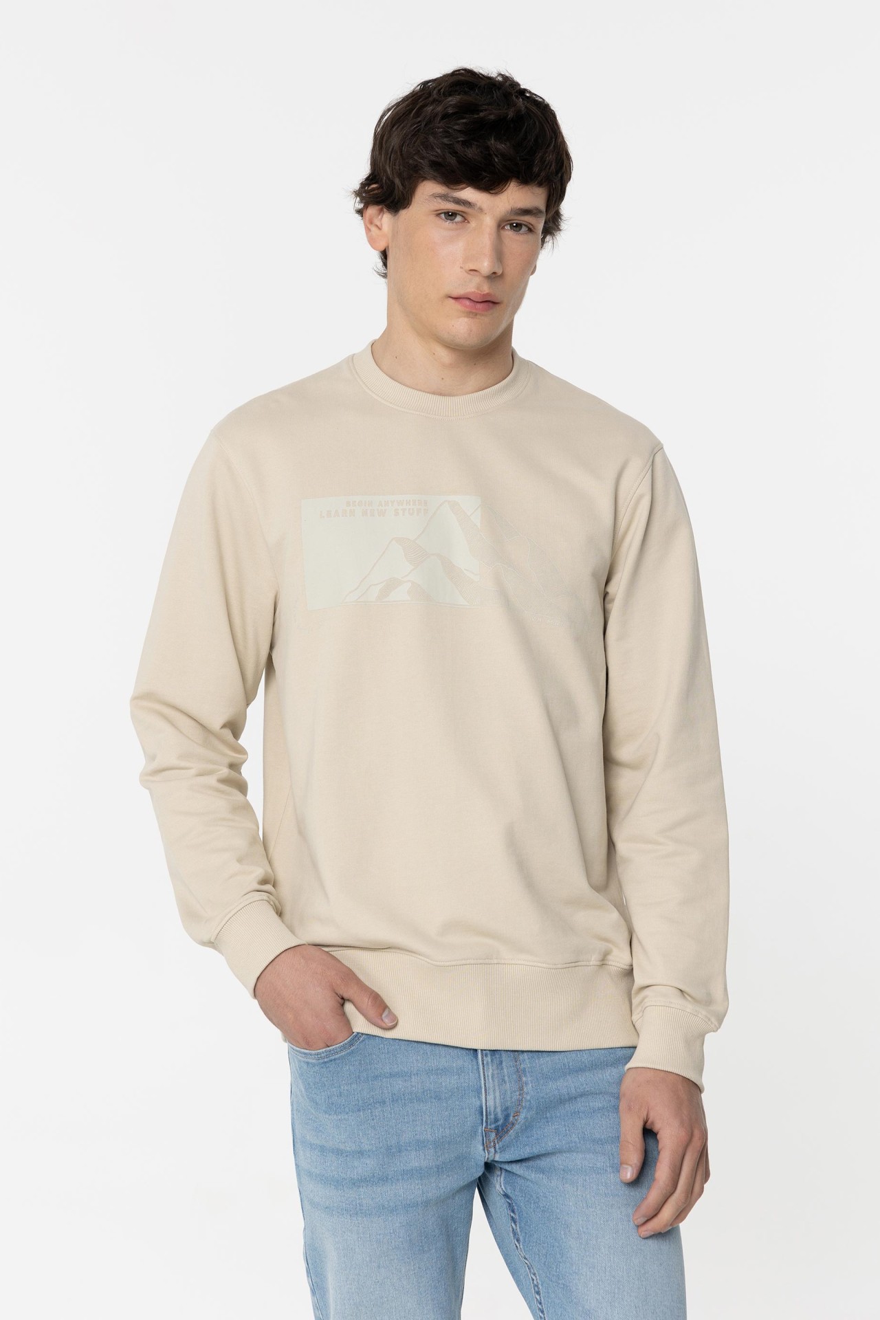 Sweatshirt com Estampado Frontal