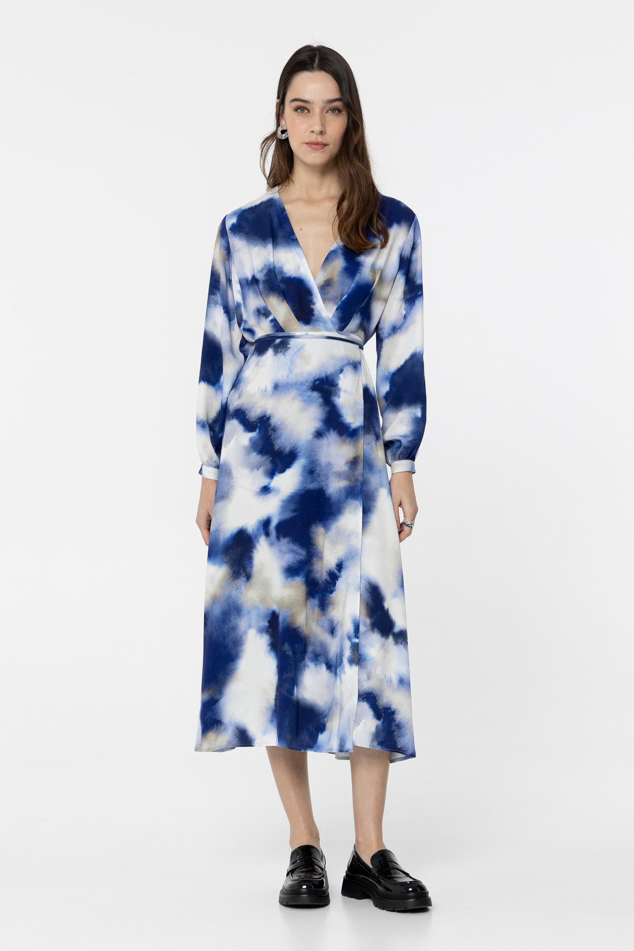 Vestido Midi Cruzado Tie-Dye