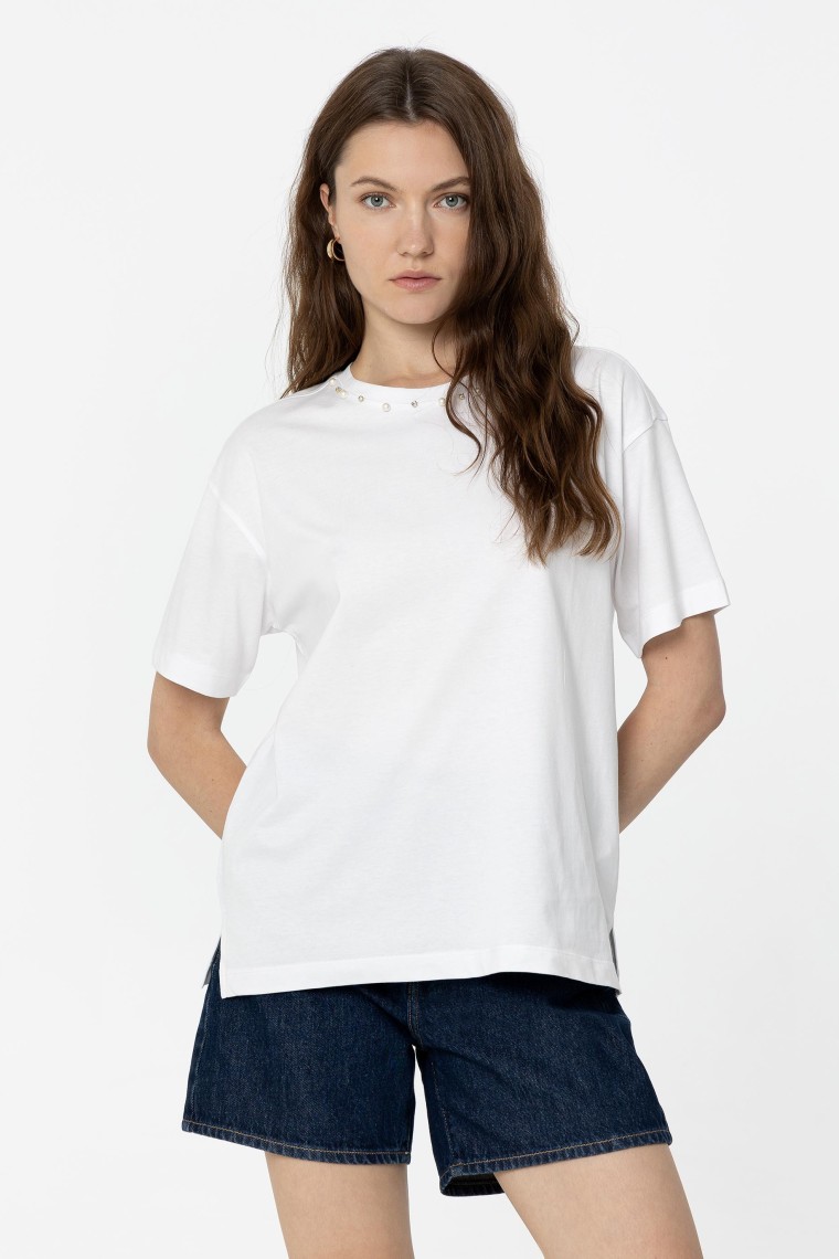 Camiseta Relaxed con Apliques