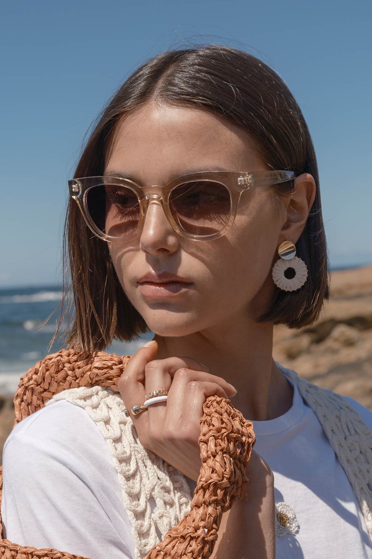 Gafas de Sol Cat-Eye Transparentes