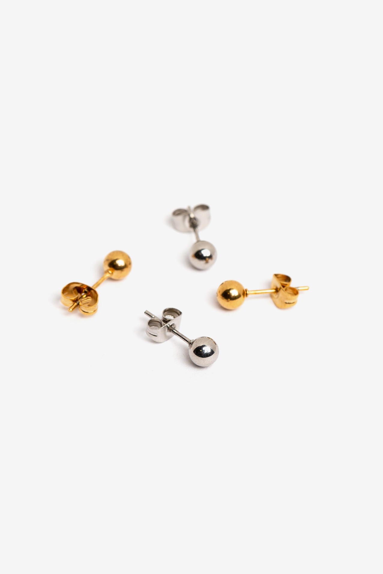 Pack de 2 Pendientes de Acero Inoxidable Bicolor