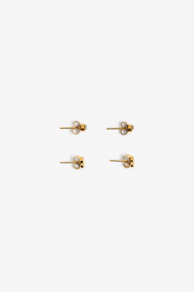 Pack de 2 Pendientes de Acero Inoxidable con Corazn