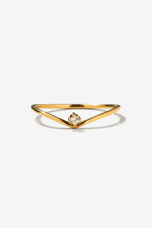 Anillo de Acero Inoxidable con Piedrera