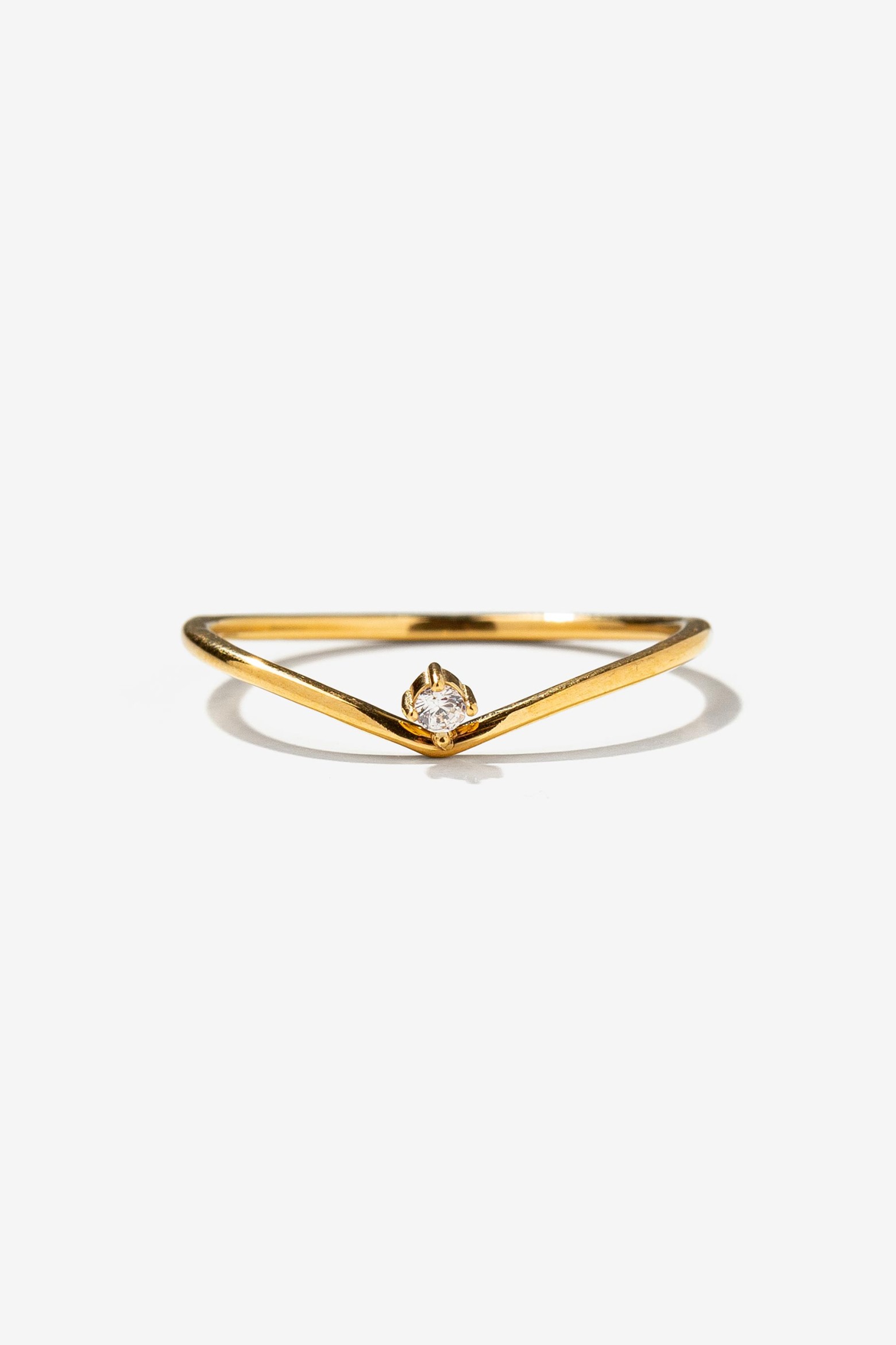 Anillo de Acero Inoxidable con Piedrera