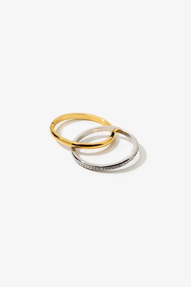 Bicolor Shiny Stainless Steel Ring Bicolor Shiny Stainless Steel Ring