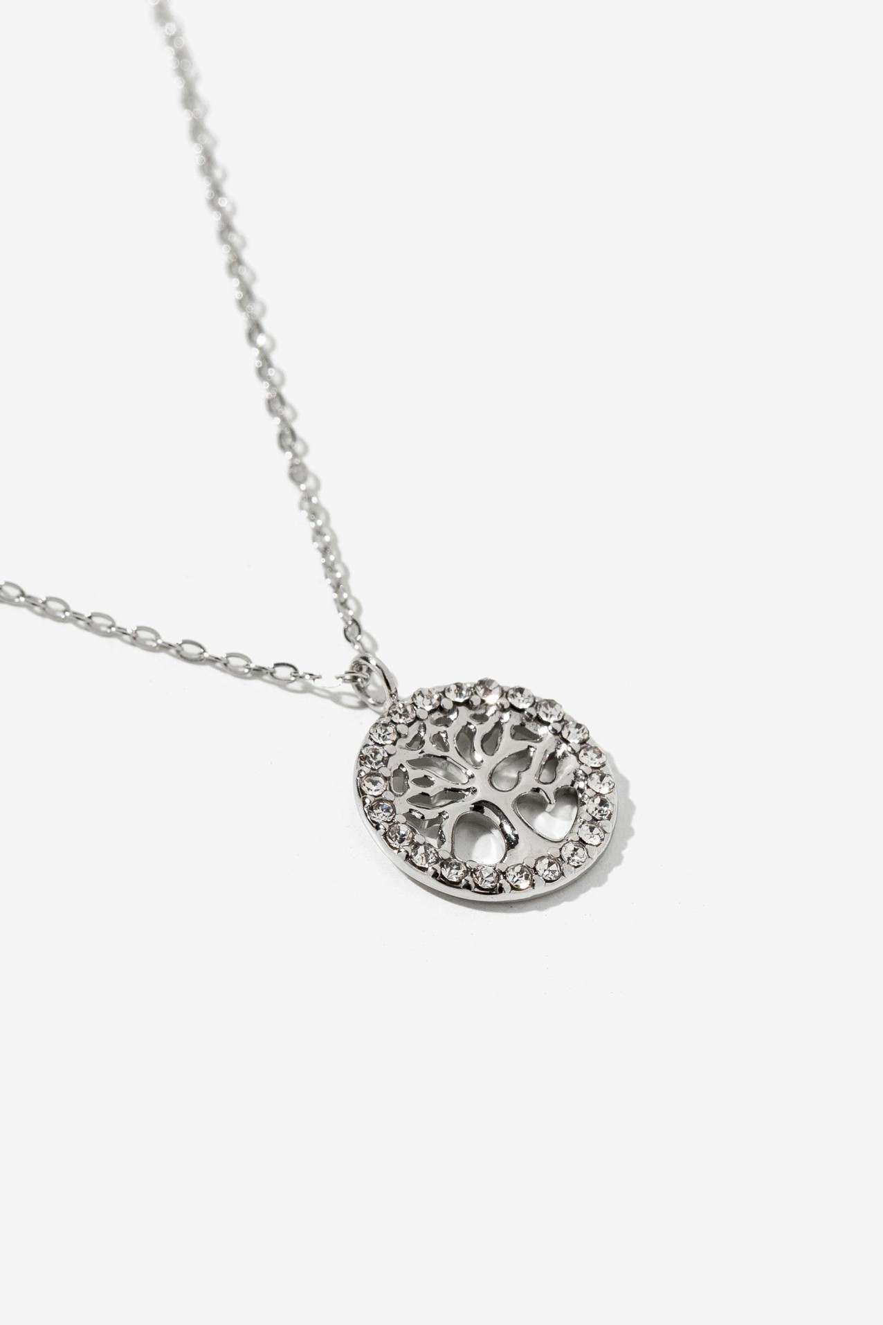 Colar Ao Inoxidvel rvore Brilhante