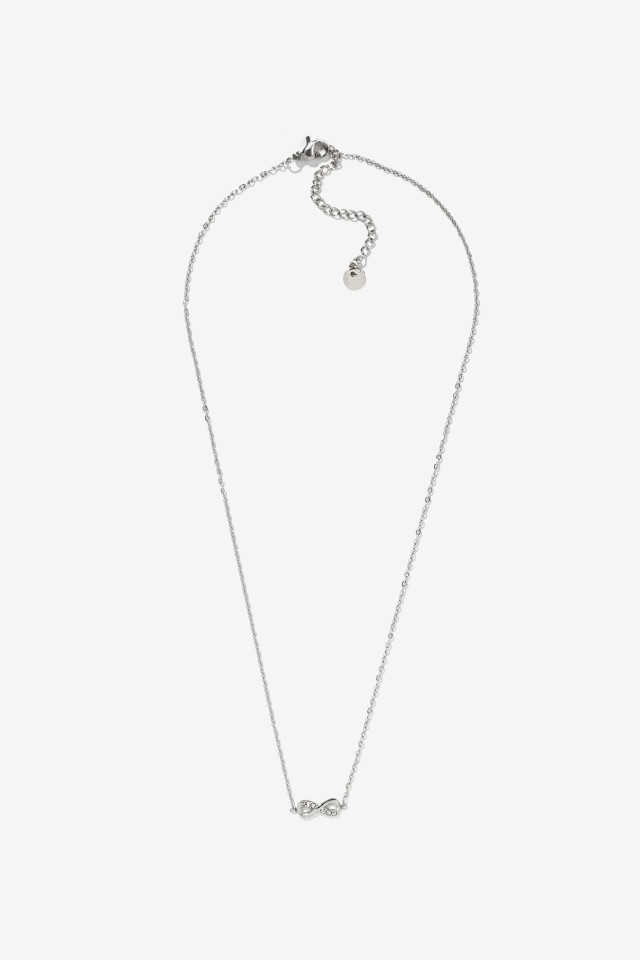 Collar de Acero Inoxidable con Infinito Brillante