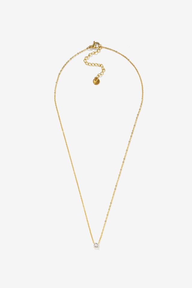 Collar de Acero Inoxidable con Punto de Luz