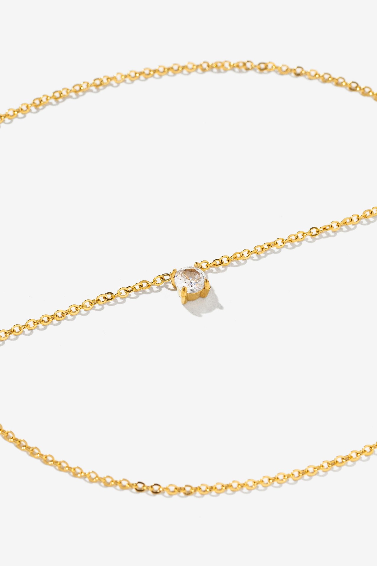 Colar Ao Inoxidvel com Ponto de Luz