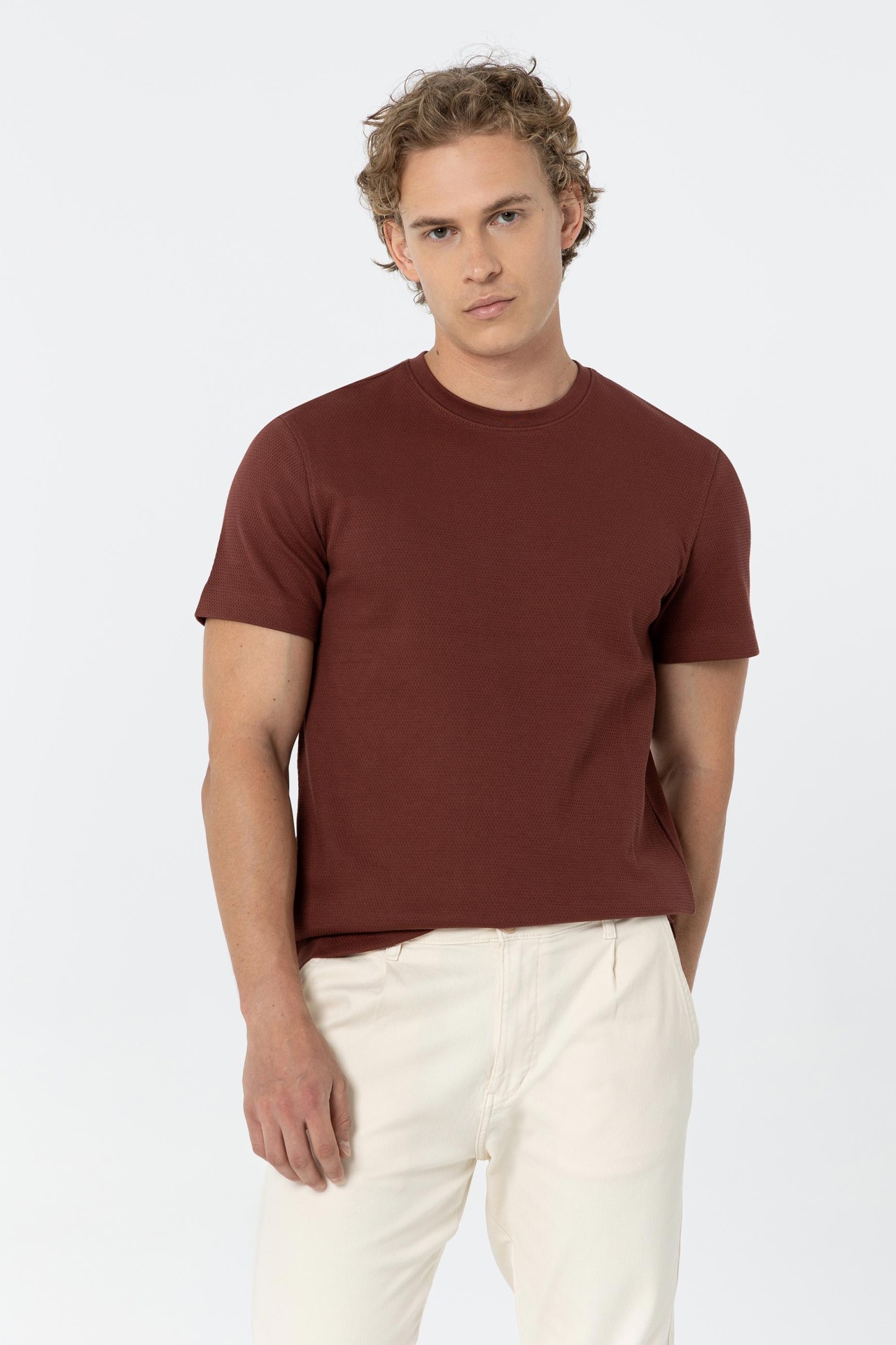 T-Shirt Regular Fit Texturizada