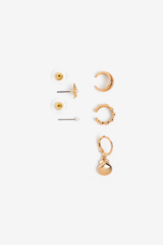 Pack de Brincos e Earcuffs Metlicos
