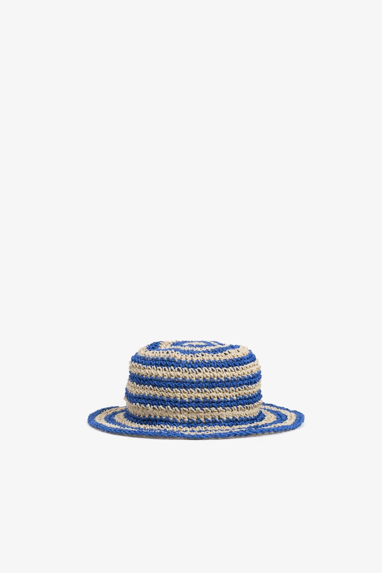 Sombrero Bucket Efecto Paja de Rayas