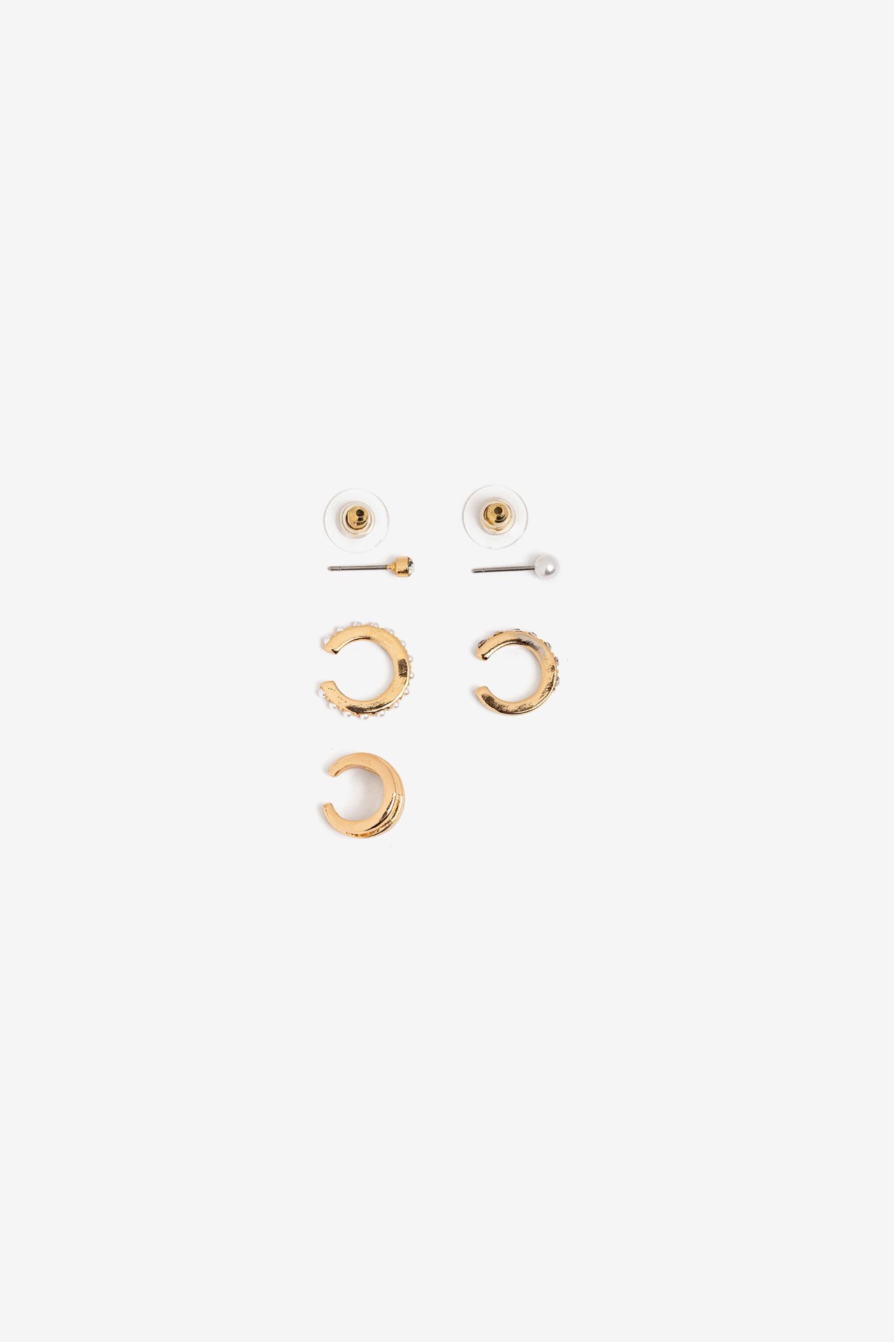 Pack de Brincos e Earcuffs com Pedraria