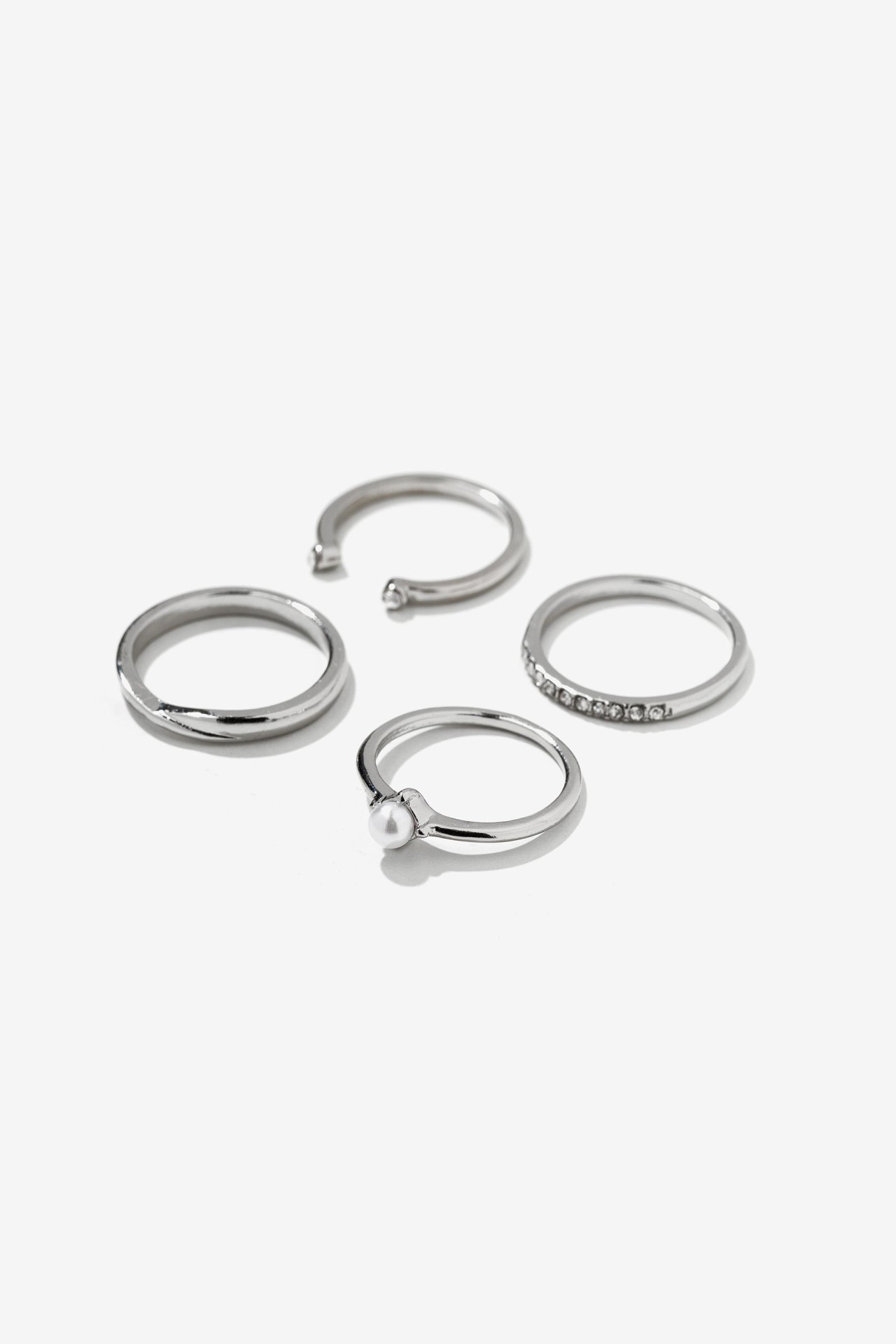 Pack de 4 Anillos con Piedras y Apertura