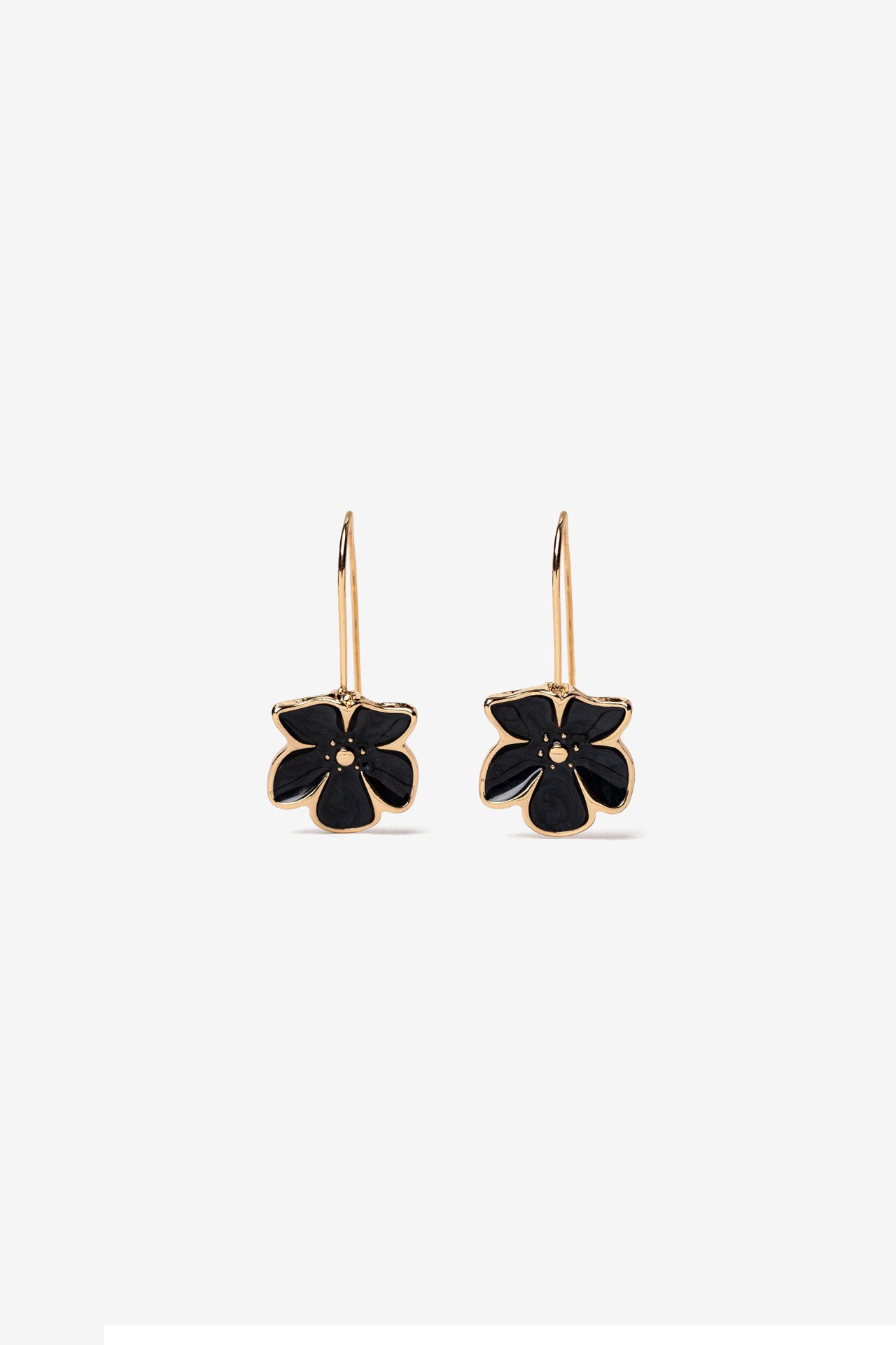 Pendientes de Gancho Flor Esmaltada