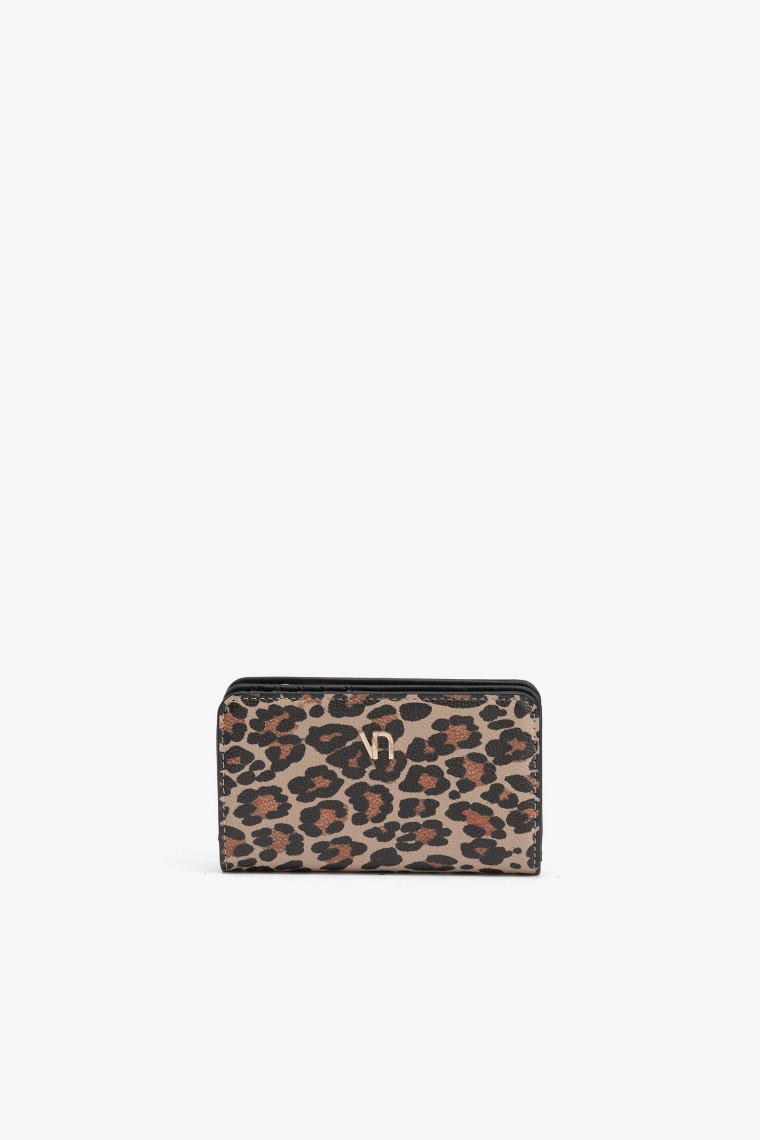 Porta Moedas Estampado Leopardo Mdio