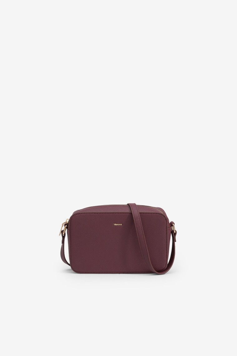 Bolso De Hombro Rectangular Efecto Piel