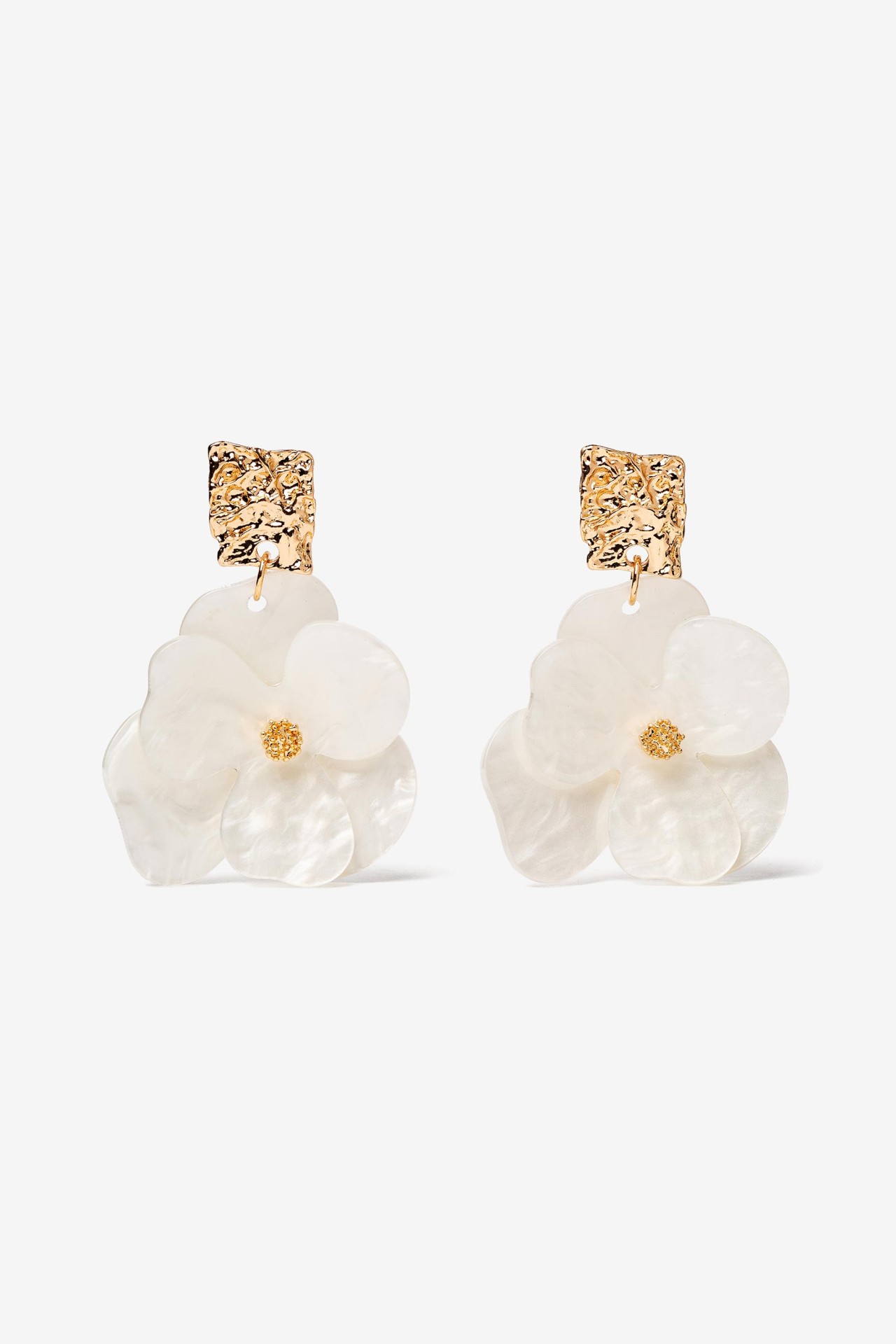 Pendientes con Colgantes Florales Acrlico