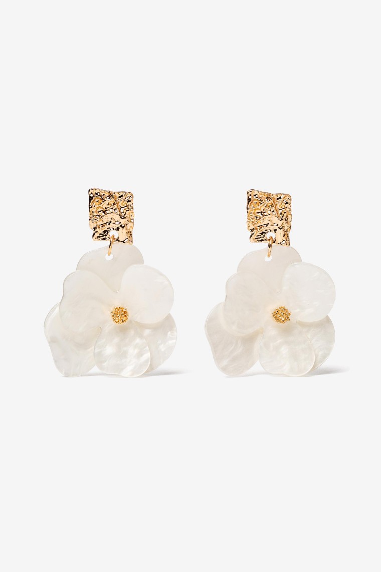 Pendientes con Colgantes Florales Acrlico