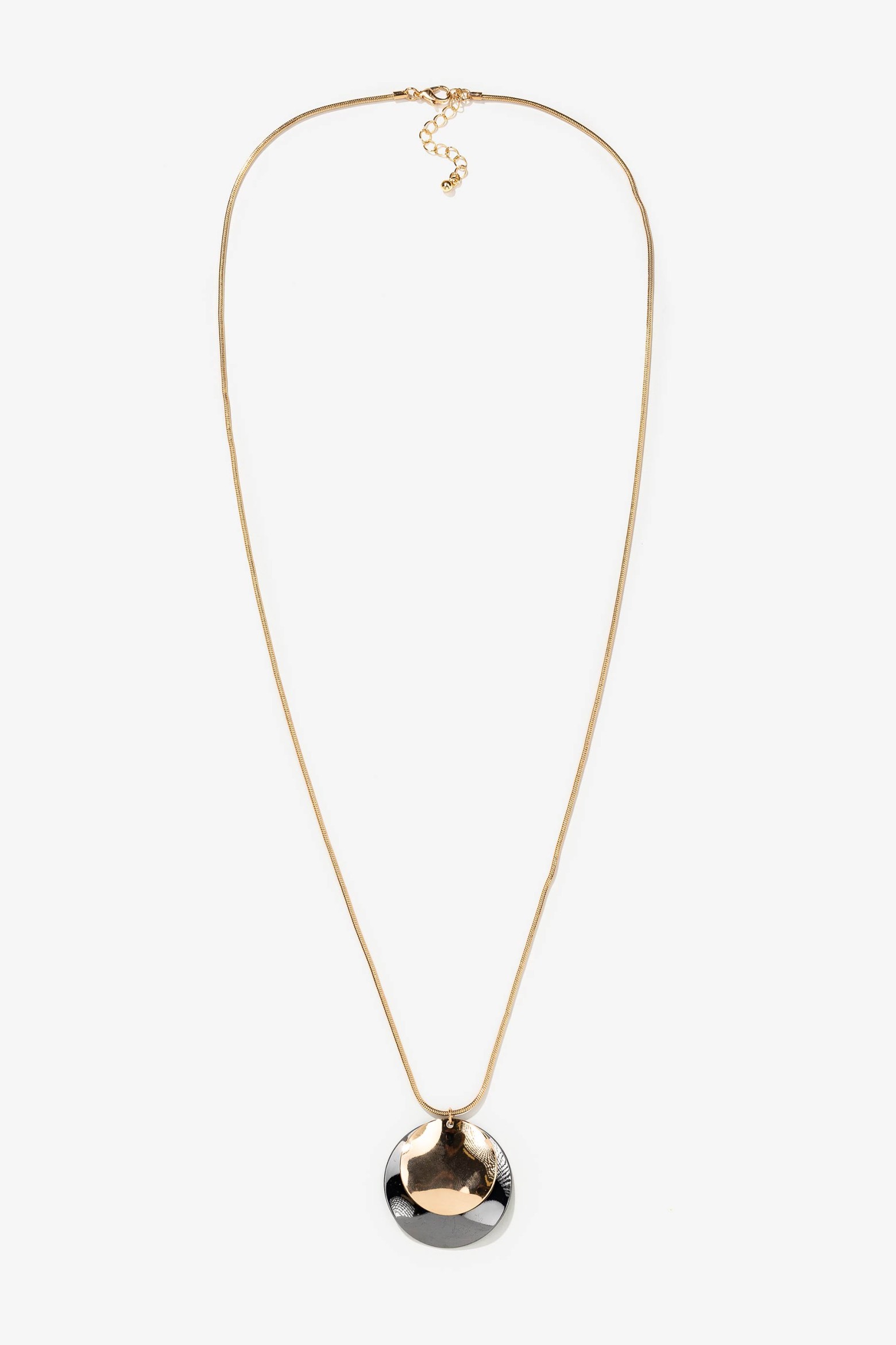 Collar Largo Colgante Bicolor