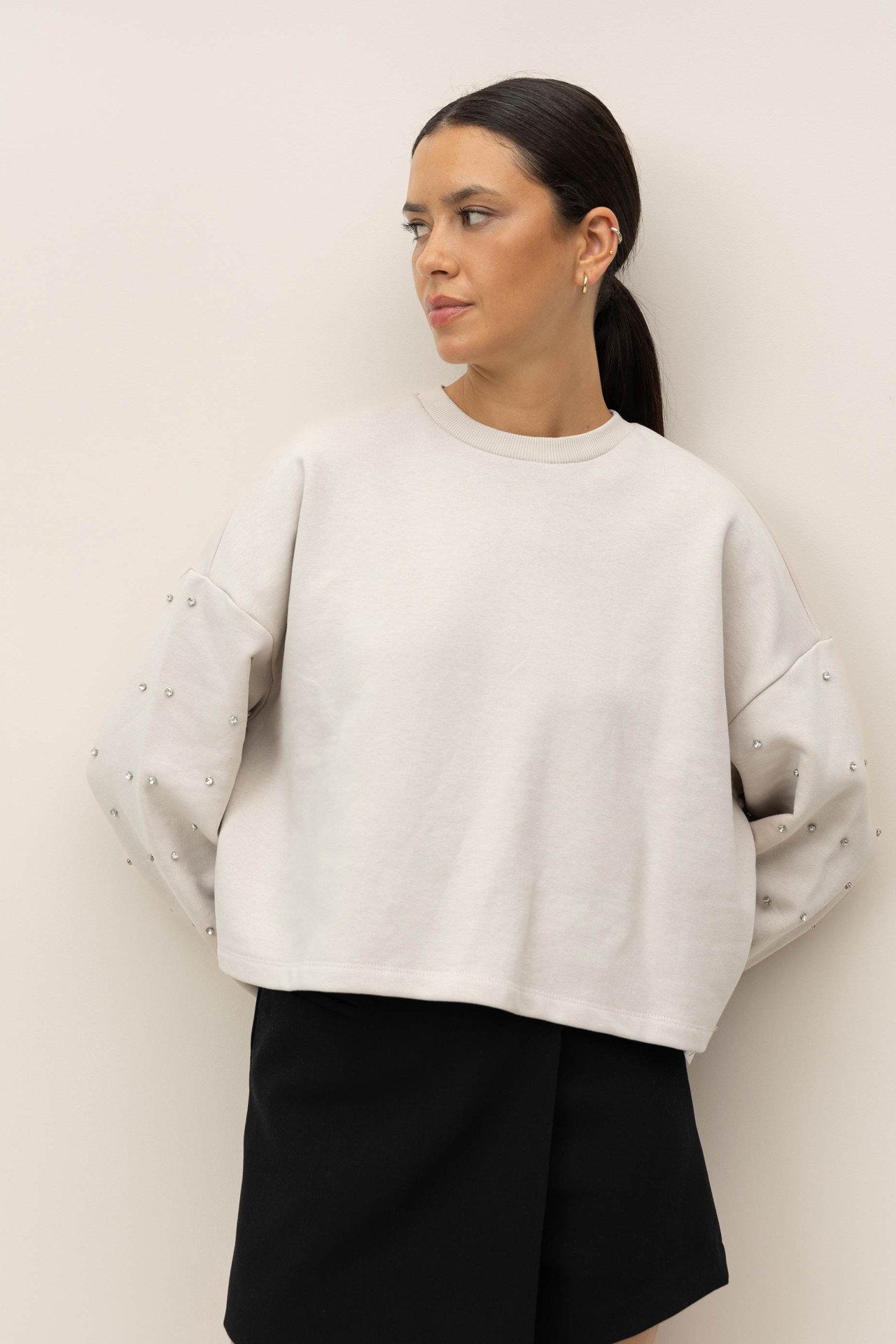 Sweatshirt Oversized com Aplicaes