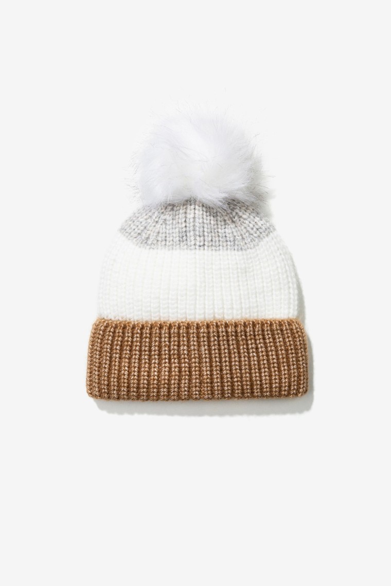 Gorro Tricolor com Pompom