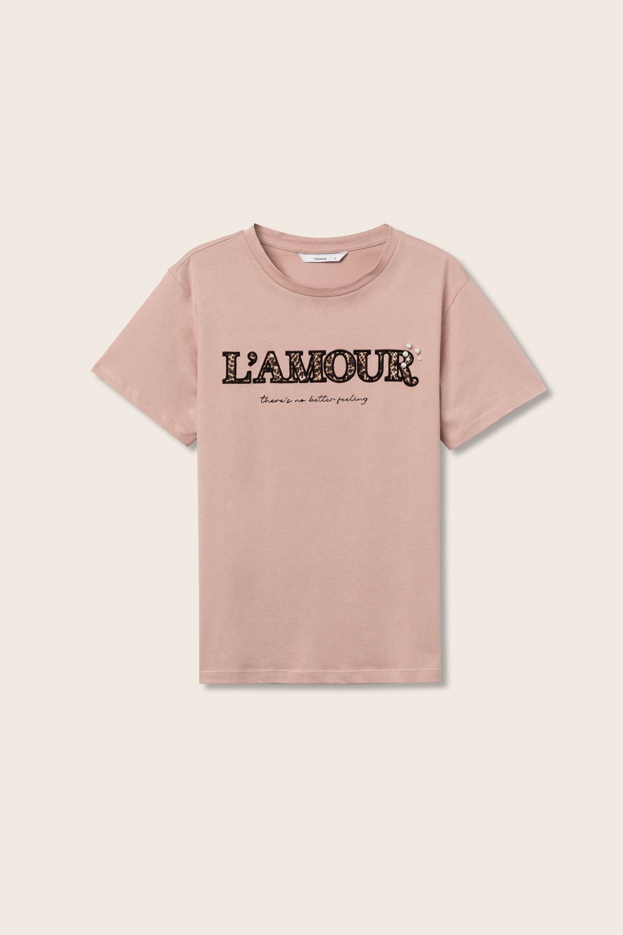 T-Shirt Bordada com Aplicaes