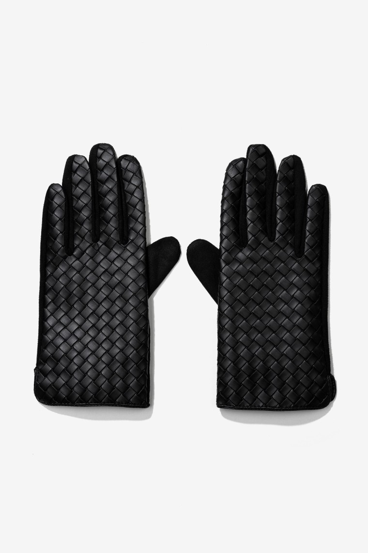 Guantes Efecto Piel Trenzada