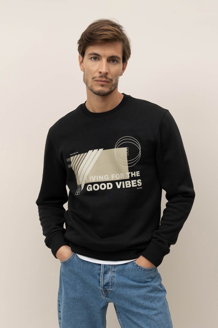 Sweatshirt Regular Fit Estampada