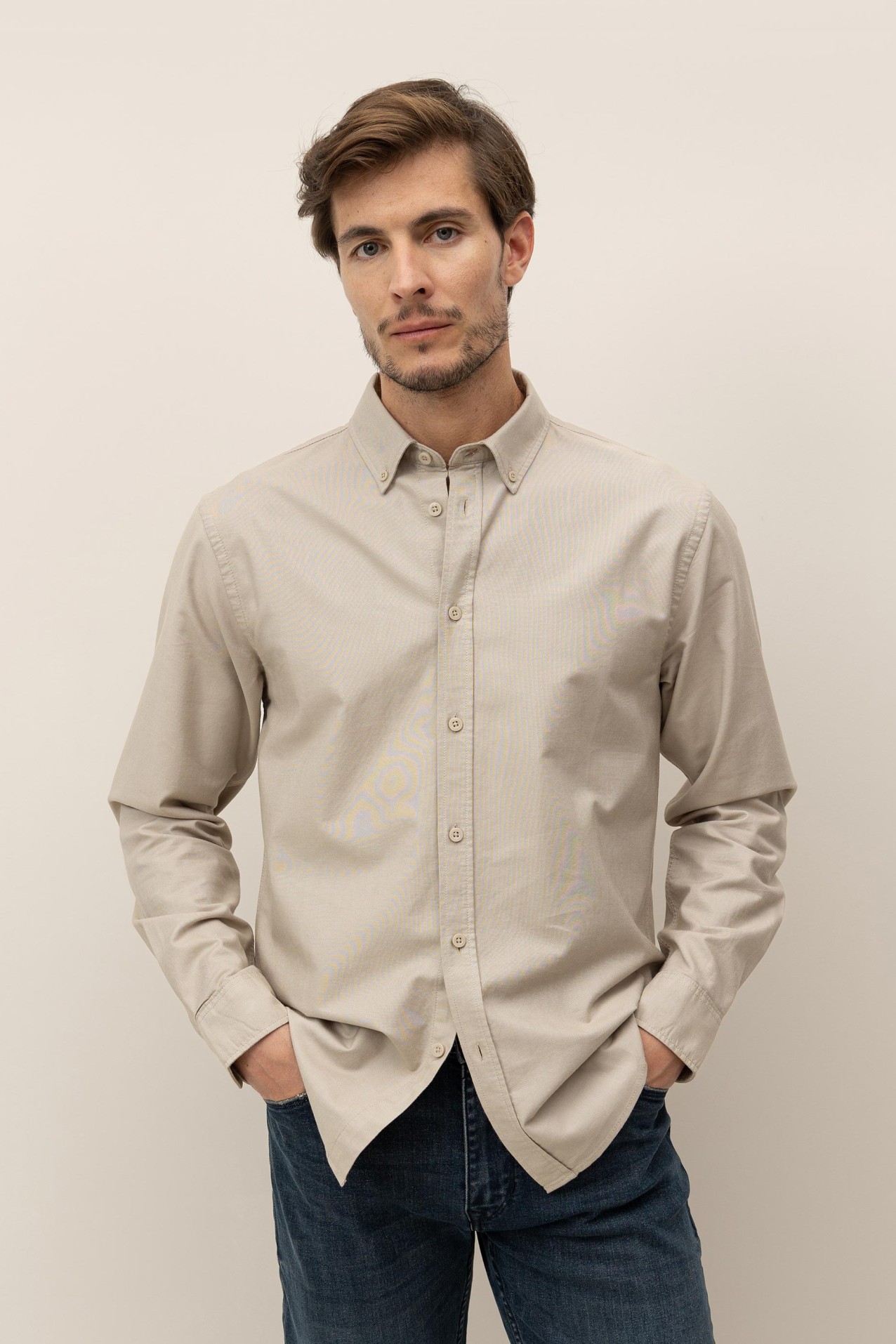 Camisa Oxford de Algodo