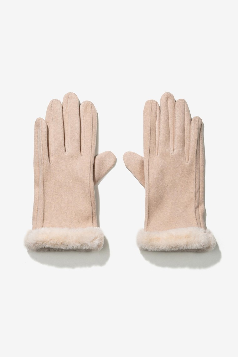 Guantes Tourch Screen con Faux Fur