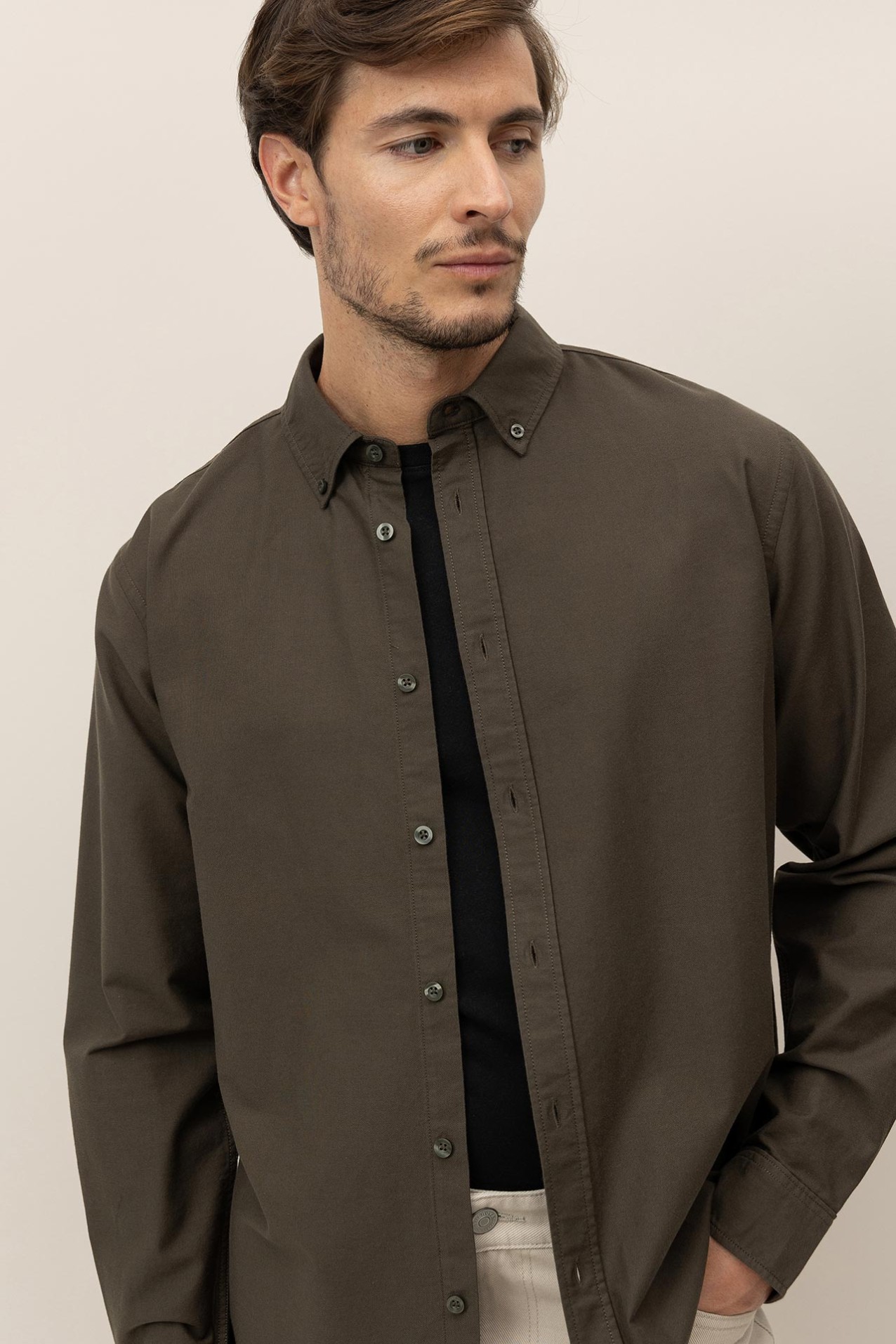 Camisa Oxford de Algodo