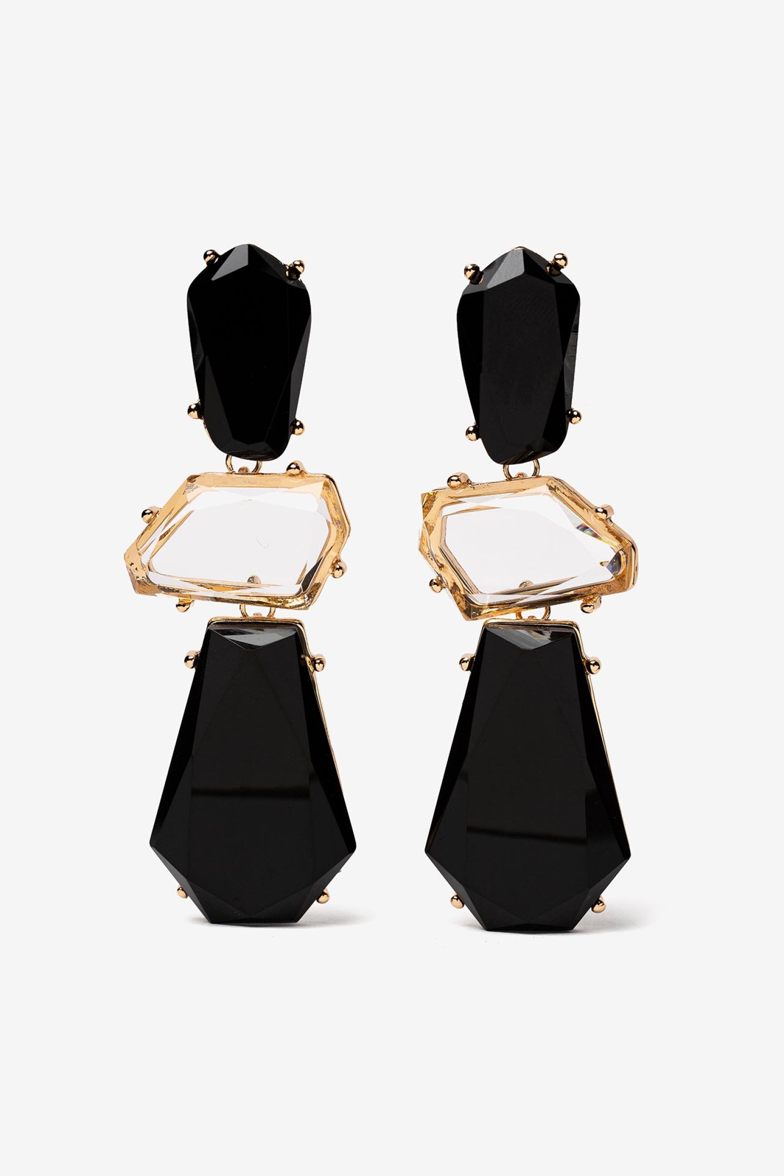 Pendientes Colgantes Piedras Bicolores