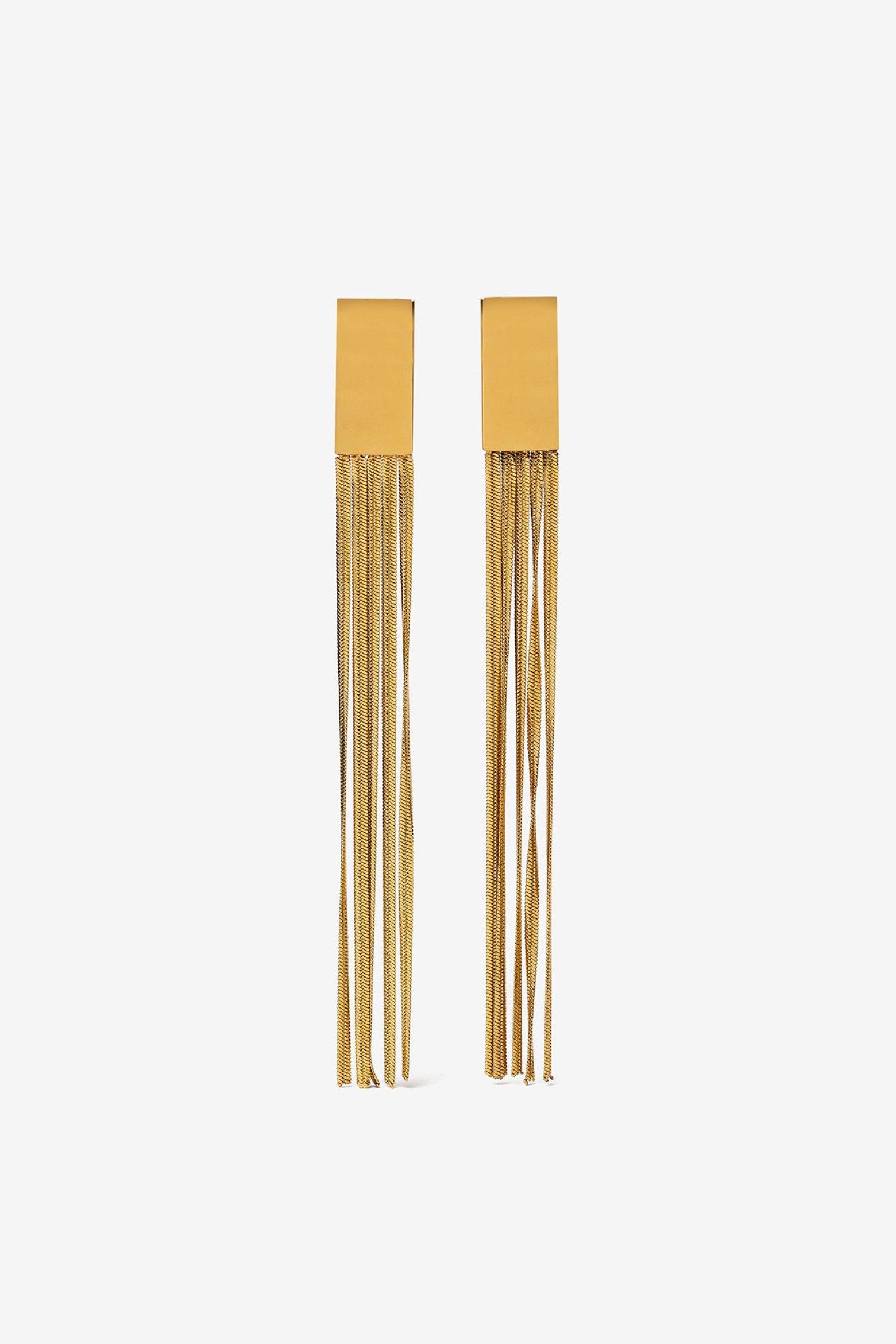 Steel Earrings with Fringes