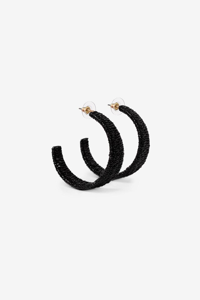 Open Hoops with Metallic Wire