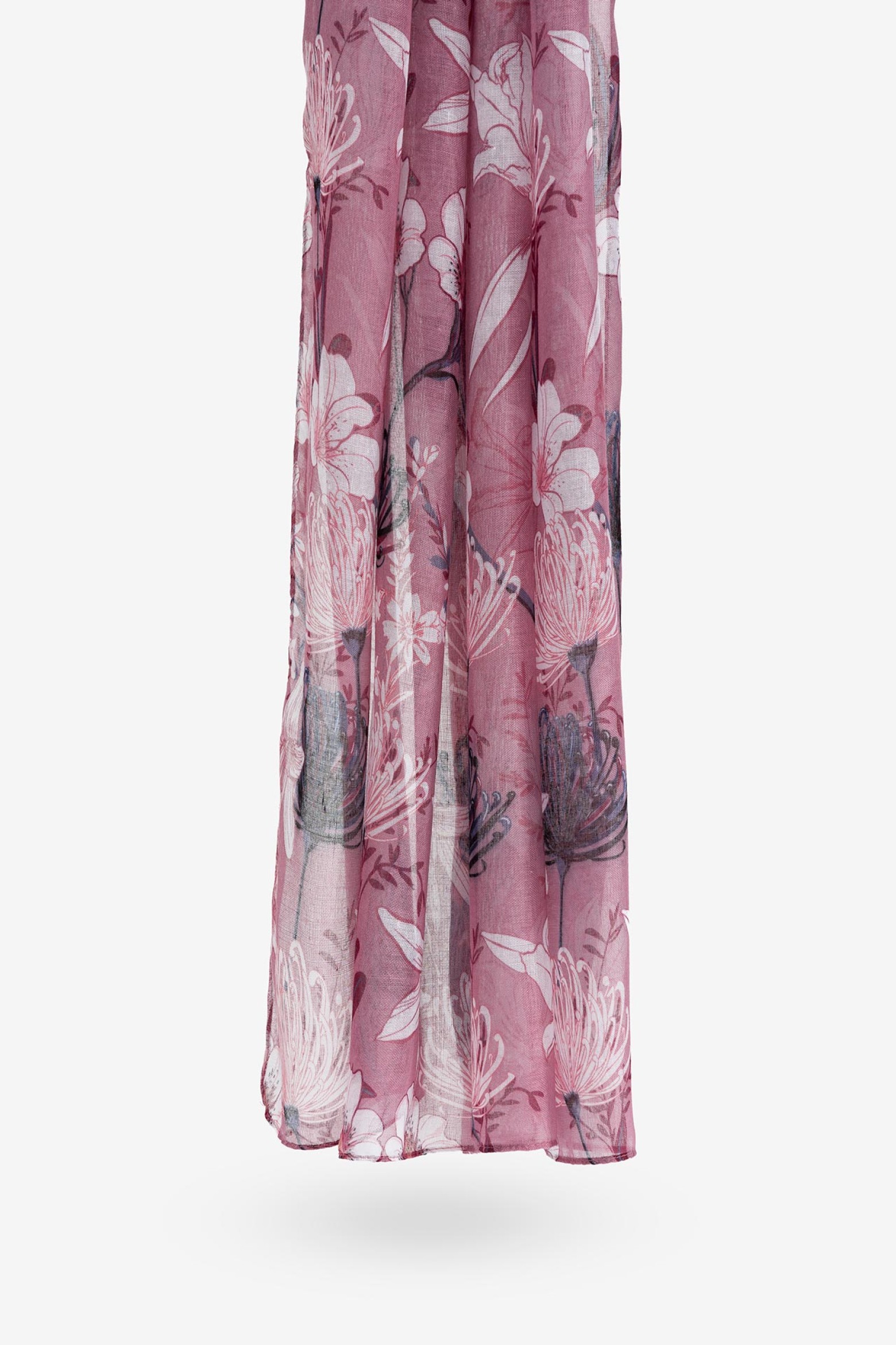 Bufanda semitransparente floral