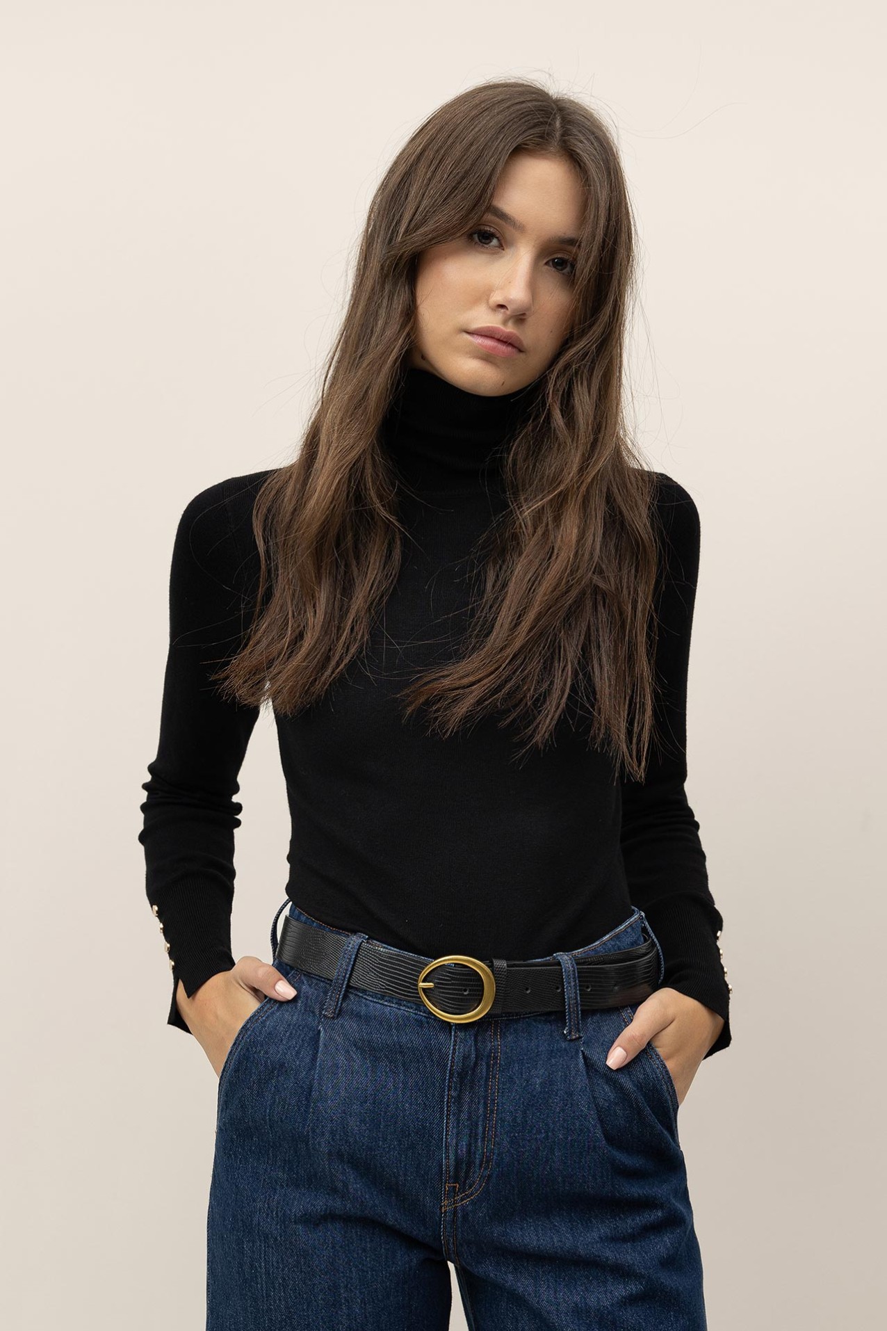 Camisola Slim de Gola Alta