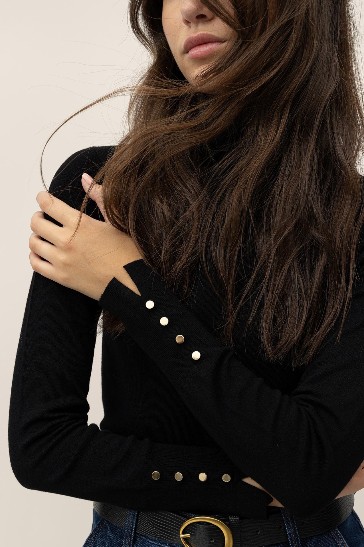 Camisola Slim de Gola Alta