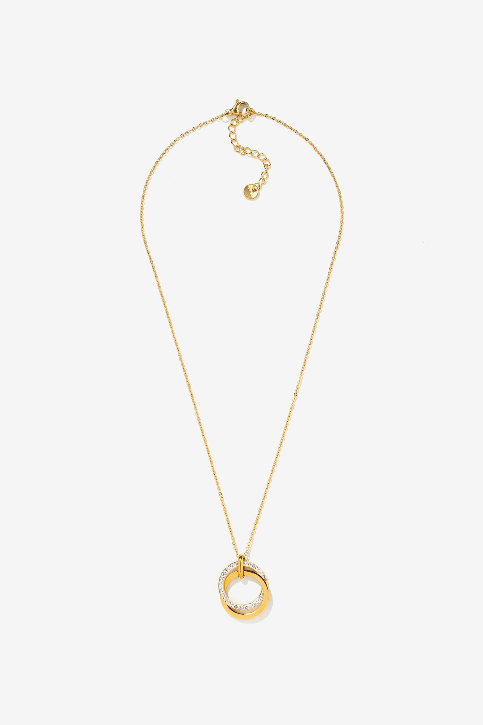Steel Necklace with Hoops