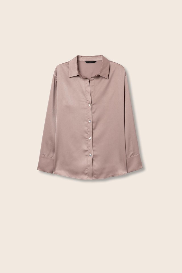 Camisa Relaxed Fit Satinada Camisa Relaxed Fit Satinada