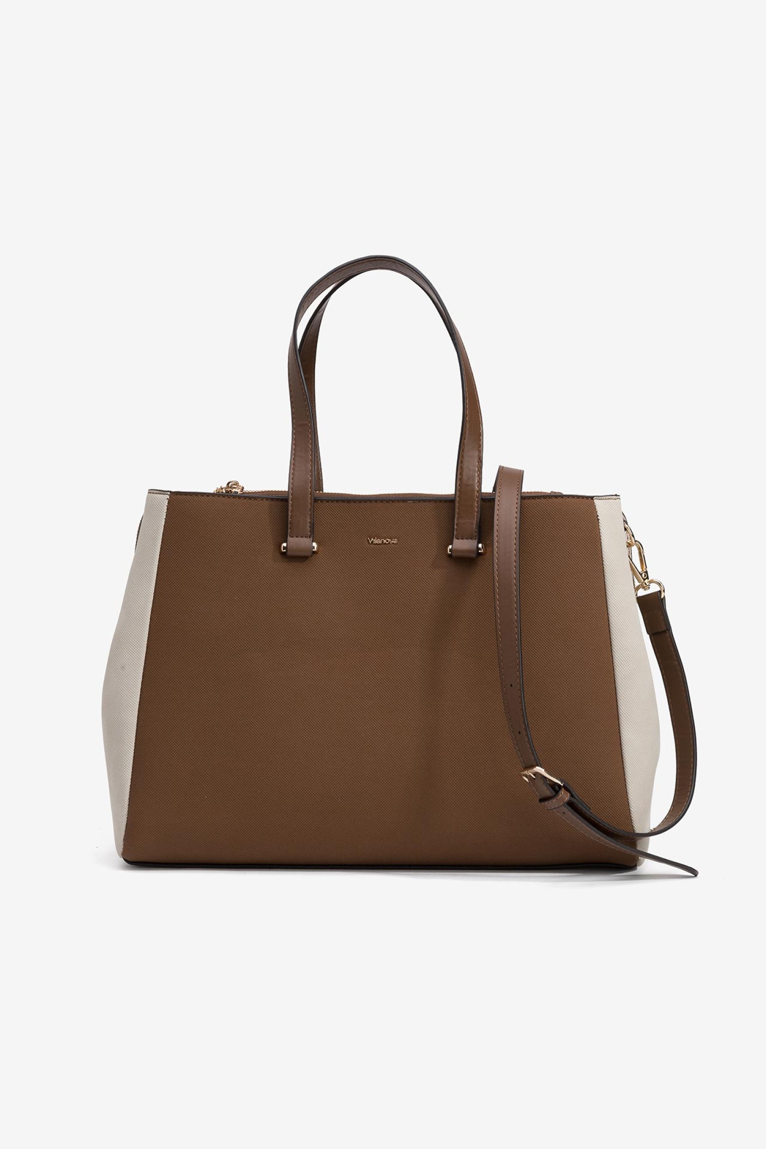 Textured Bicolor Office Bag