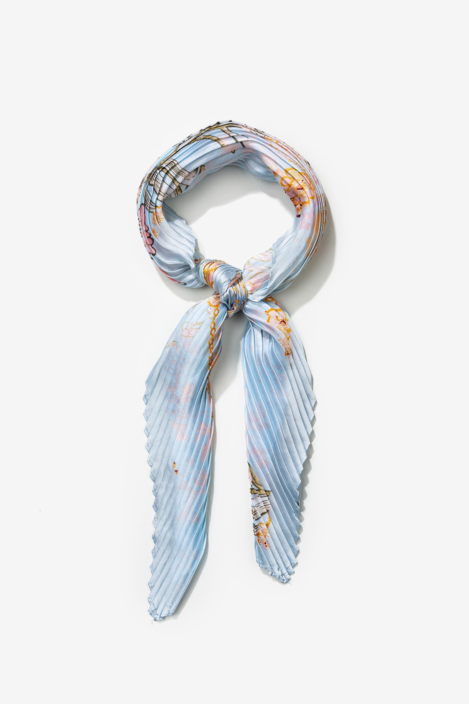 Pauelo Floral Plisado