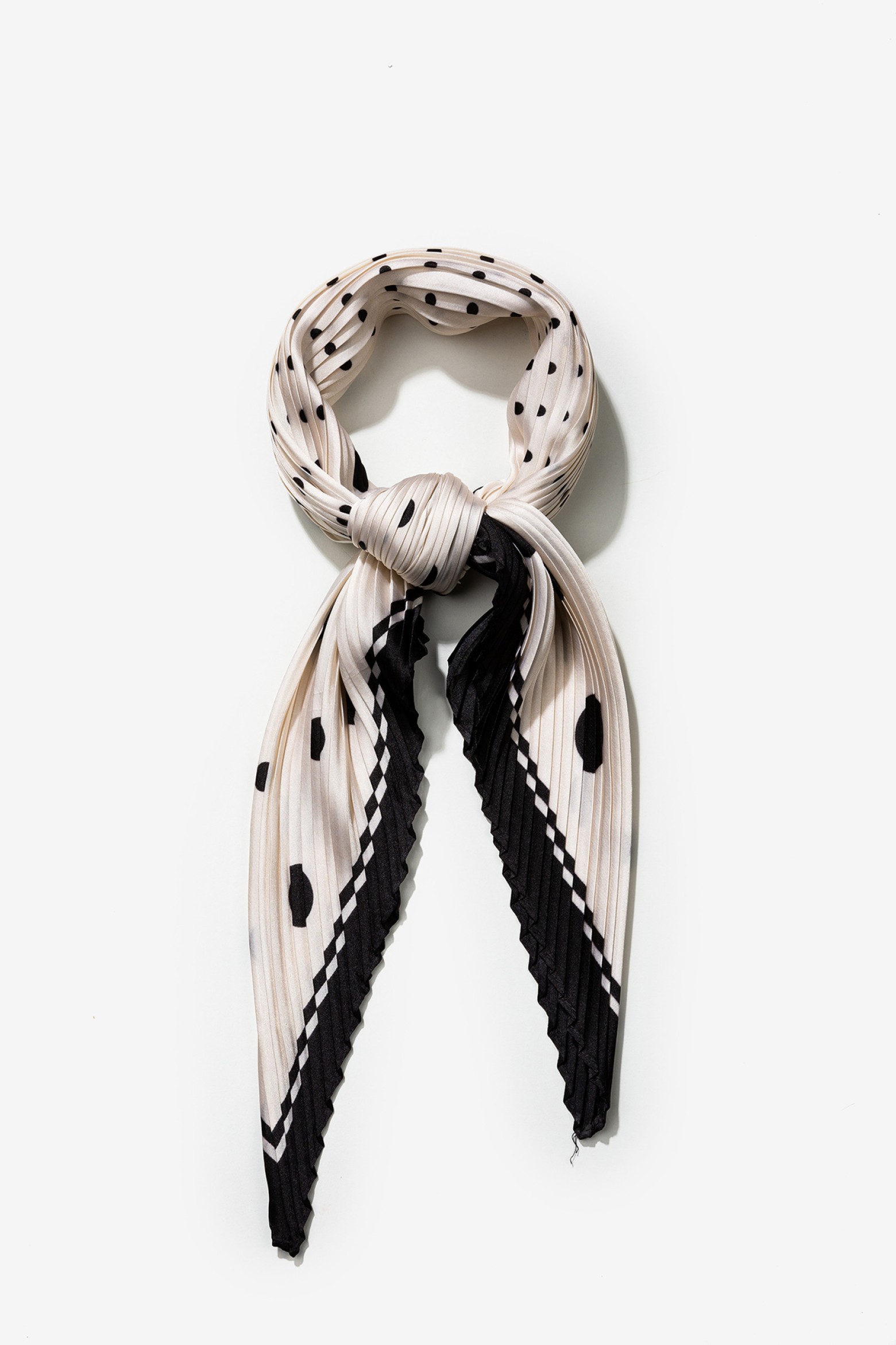 Pleated Polka Dot Bandana
